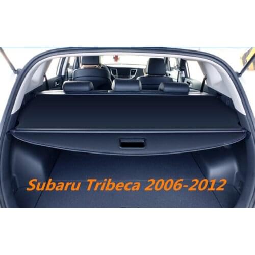Car Rear Trunk Security Shield Cargo Cover For Subaru Tribeca 2006 2007 2008 2009 2010 2012 (Black, beige)