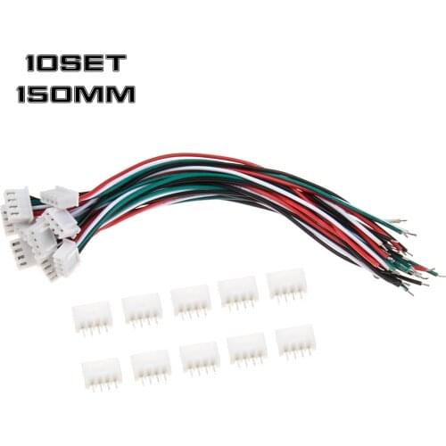 10PCS/Set XH 2.54mm 4 Pin Connector Plug Mini Micro 24AWG 1007 Wires Cable 150mm Adapter Dupont Terminals Kit