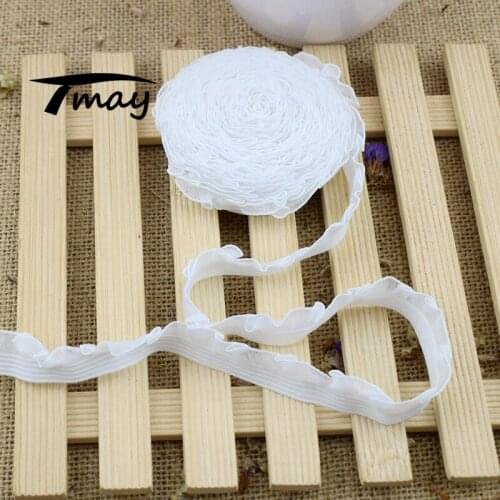 #1618 Stylish White Elastic Lace Bands 15MM 4 Yards/Lot Hair Home Party Decoration Dress Skirt Trim Ribbon DIY Wedding Dress