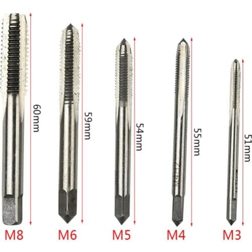 5pcs M3-M8 Manual Machine Straight Tap Quick Tapping Internal Thread Tapping Hardware Tool