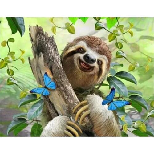 5D Full Square Sloth Animal Koala Diamond Painting Rhinestone Mosaic Embroidery Cross Stitch Kit Home Decoration XN1001