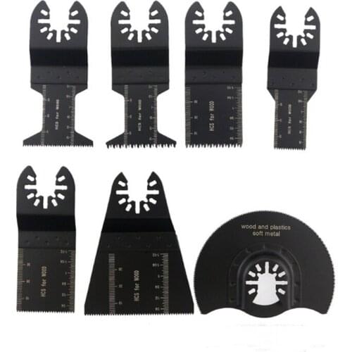 7PCS Multi-Function Saw Blade Accessories Oscillating MultiTool Saw Blades for Renovator Power Wood Cutting Tool Bits Dropship