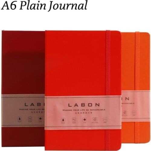 A6 Hard Cover Grid Notebook Simple Diary Squared Journal