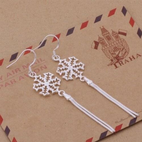 AE437 Trendy wholesale silver earrings , silver fashion jewelry , snowflake/ wicker /brmakita brzakjga