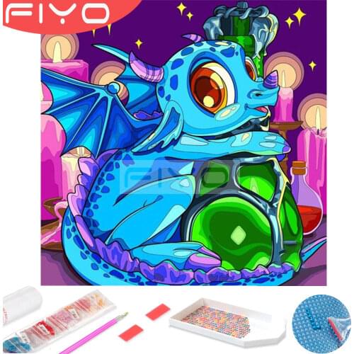 Diamond Painting Cartoon Dragon 5D DIY Diamond Embroidery Art Cute Animals Full Round Square Cross Stitch Mosaic Home Decor Gift