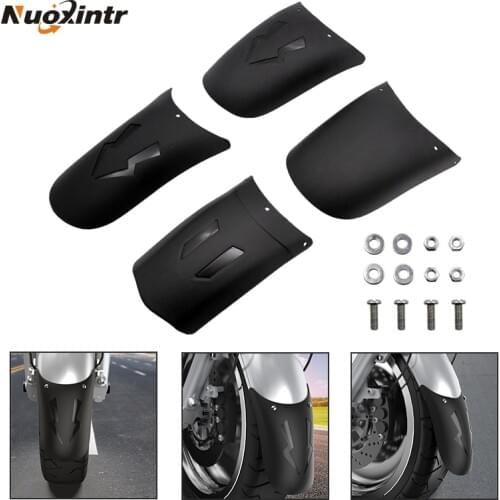 Nuoxintr Black Universal Motorcycle Front Rear Fender Splash Extension Pad Mudguard for KTM Kawasaki Honda Harley BMW Parts