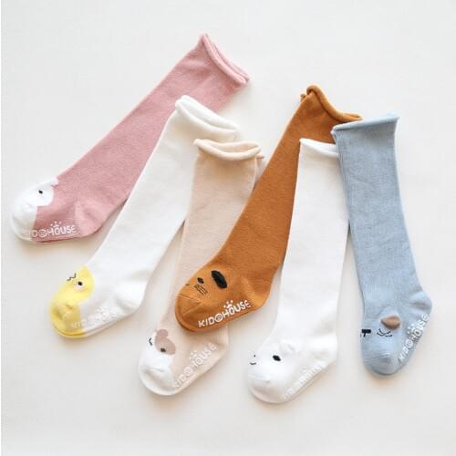 Knee High Baby Socks New Born Socks for Girls Cotton Cartoon Infant Baby Boys Socks Anti Slip Casual Winter Baby Leg Warmers