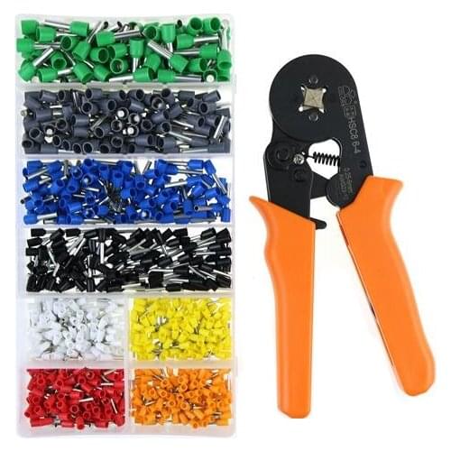 Wire Crimper Tool HSC8 6-4 0.25-6mm AWG 23-10 with 800pcs Terminal Connector