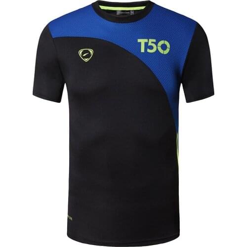 Jeansian Sport Tee Shirt Tshirt T-shirt Running Gym Fitness Workout Football Short Sleeve Dry Fit LSL145 Black