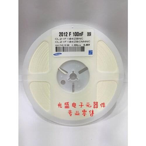 CL21F104ZBCNNNC CL21F104ZBANNNC CL21F104ZAANNNC 0805 100nF 25V 50V Y5V ±80/-20% ±20% CL21F104MBCNNNC chip capacitor