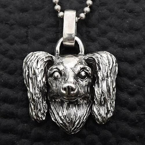 Original hand-designed 925 sterling silver men and women personality gentle petite cute dog pendant