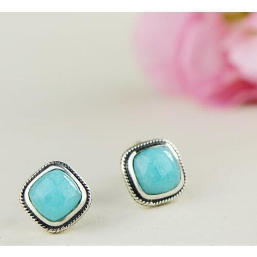 2018 Hot Sale Sale Earrings Fashion Jewelry Earrings Fashion Amazonite Small Pure And Fresh Female Personality Contracted Joker