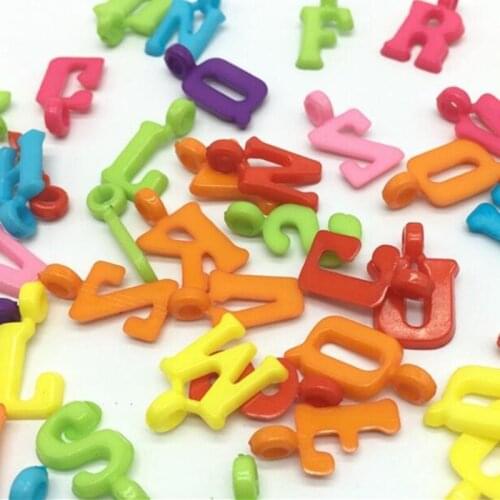 Fashion DIY Acrylic Alphabetic beads Mix Color Loose Beads Childrens creative DIY wisdom string letter beads 12x18mm y1462
