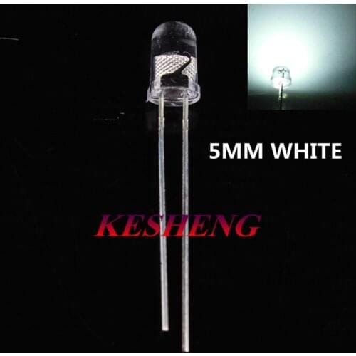 Wholesale 200 Pcs 5mm White Round Water Clear Super bright 20000MCD LED F5 white CW lamp