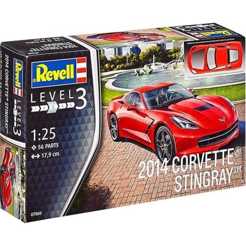 Revell plastic assembly car model 1/25 scale Chevrolet Corvette C7 2014 sports car adult collection DIY assembly kit 07060