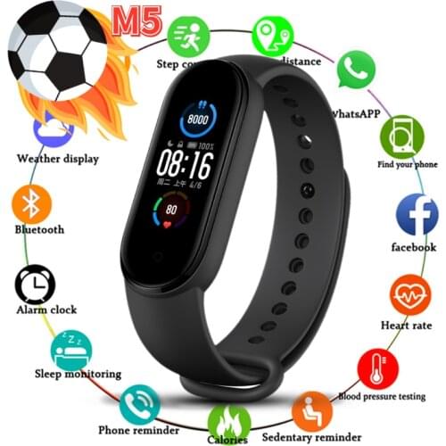 M5 Smart Watch 2021 xiaomi Men Women Heart Rate Monitor Blood Pressure Fitness Tracker Smartwatch Wrist Band 5 6 for IOS Android