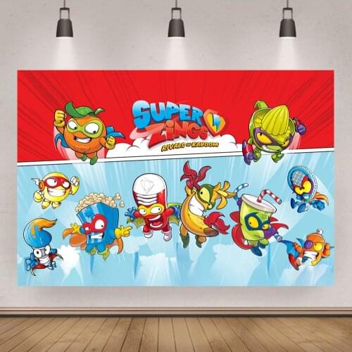 Super Zing Lightning Game Theme Party Photo Backdrop Boys Kids Birthday Family Party Background Toys Table Decor Poster