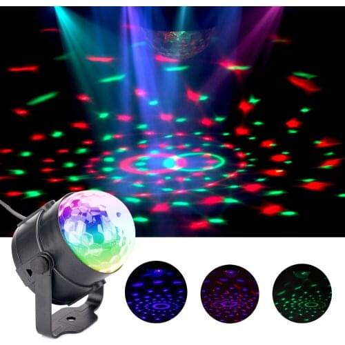 LED Stage Light 3W RGB LED Crystal Magic Ball Stage Effect Lighting Lamp Party Disco Club DJ Bar Light Show Lumiere Lamp