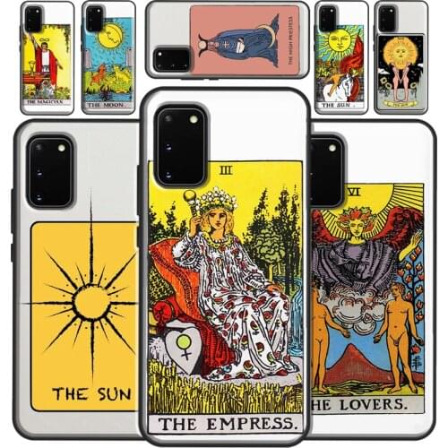 Tarot Card Astrology Sun Moon Lover Phone Case For Samsung Galaxy S21 S20 FE S10 S9 S8 Plus S10e Note 20 Ultra Note 10 Plus