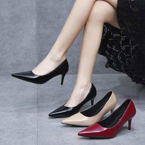 Autumn Heel Shoes Women Silk Thin High Pumps Satin Heeled Sexy Elegant High Heels Shallow mouth Pointed Fashion Ladies Shoes