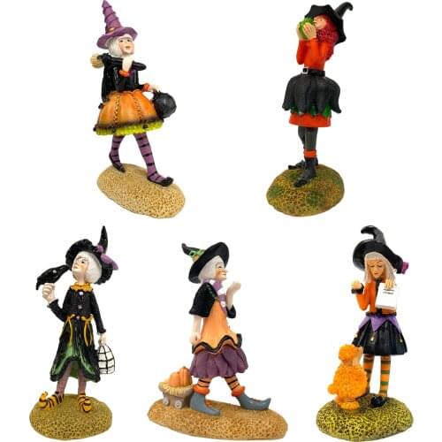 Halloween Decoration Figure Witch Statue Daphne Belinda Pumpkin Witch Doll Props Figure Sculpture Halloween Decoration For Home