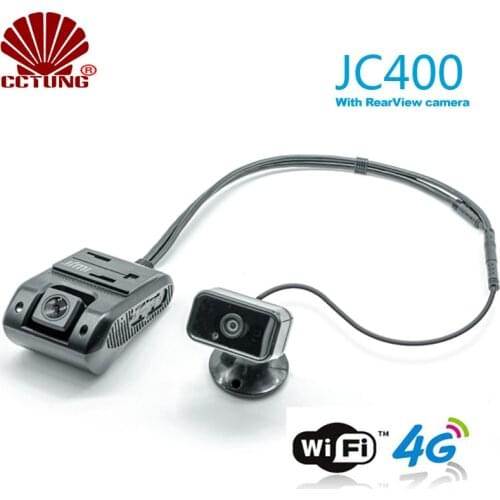 JC400 4G Smart AiVision Dashcam with Front & Rearview Dual 1080P Live Video Monitoring GPS Tracking & SOS Alarm by Mobile APP