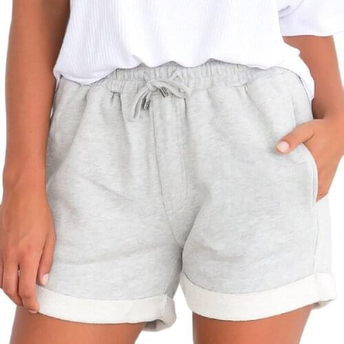 Knitted Curling Casual Women shorts Drawstring Solid Black Panties Woman Sportswear Leisure Girls Female Boxer