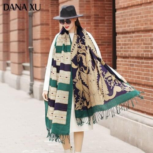 DANA XU Bufanda Mujer Wool Poncho Head Women Lady Carf And Warm Shawl Stoles Bandana Scarf Hijab Luxury Brand Pashmina Shall