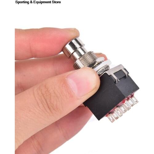 1Pc 3PDT 9pin Push Button Foot Switch FR DIY Guitar Effect Pedal Stomp True Bypass Guitar Part Accessories