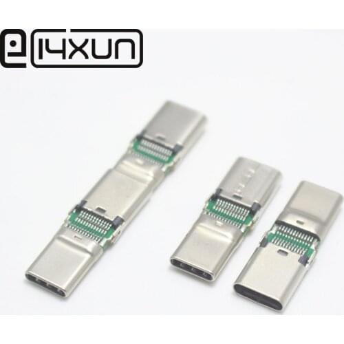 1pcs USB 3.1 Type C Connector 24Pin Male Plug to Female jack Extension Cord Testing Line DIY Adapter