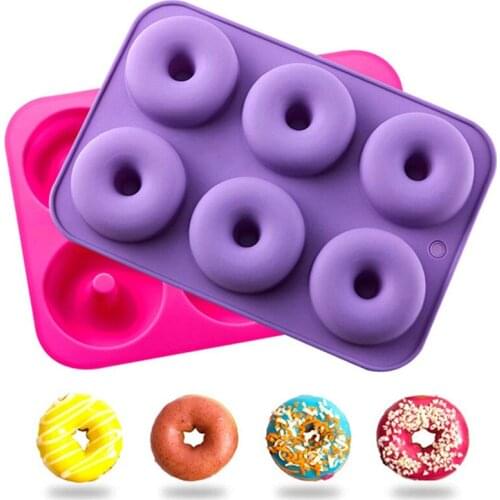 1PCS Silicone Donut Mold Non-Stick Baking Pan DIY Pastry Chocolate Cake Dessert Decoration Tools Bakeware Tool