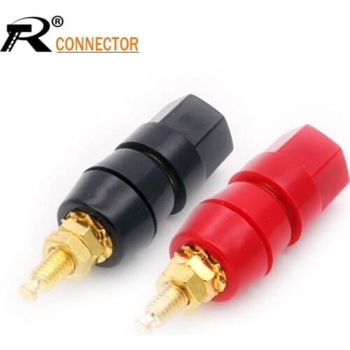 10pair(black+red)/20pcs Terminals Red Black Connector Amplifier Terminal Binding Post Banana Speaker Plug Jack