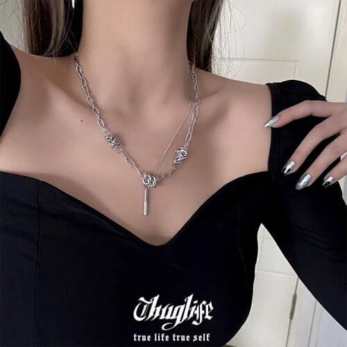 Rhinestone Necklace Female Design Sense Clavicle Chain New Trend Accessories for Women