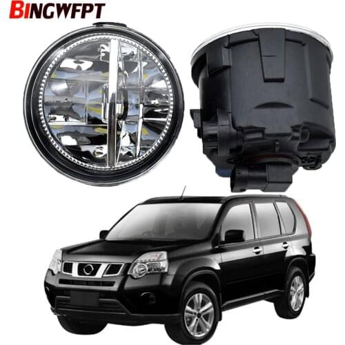 2x Car Front LED Fog Light Halogen light DRL For Nissan X-Trail T31 Closed Off-Road Vehicle 2007 2008 2009 2010 2011 2012 2013