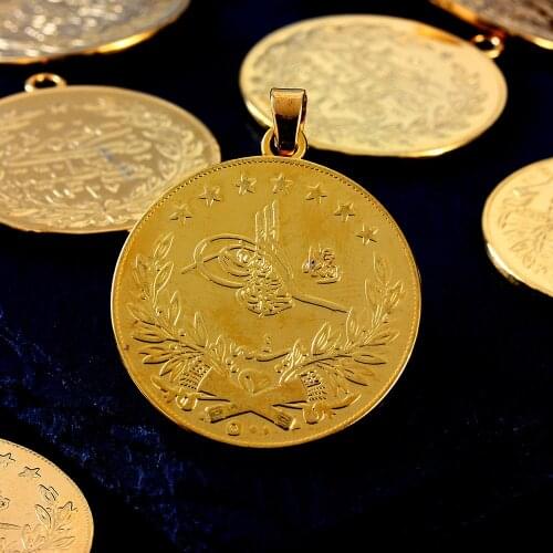 3 Size Gold Color Muslim Islamic Allah Middle East Turkey Oman Arab Necklace pendant