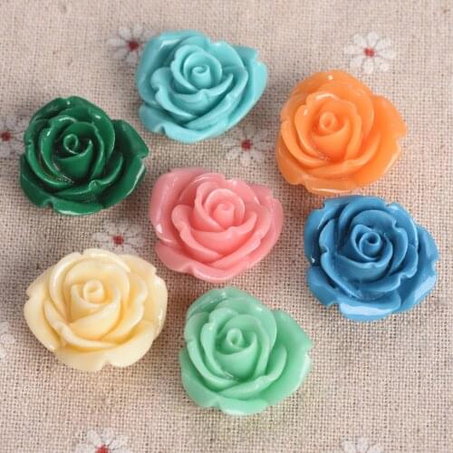 5pcs Mixed Big Flower Shape 25mm Artificial Coral Loose Spacer Beads Wholesale lot for DIY Crafts Jewelry Making Findings