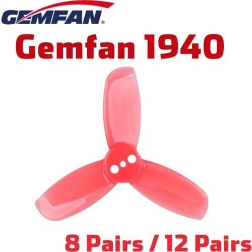 8 Pairs /12 Pairs Gemfan Hulkie 1940 1.9x4x3 tri-blade 3 Blade Propeller Compatible 1104 1105Motor Mini Propeller for FPV Props
