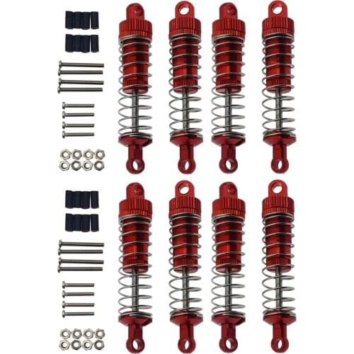 8Pcs Metal Front Rear Shock Absorber for WPL C14 C24 MN D90 MN45 HS 18301 Wltoys A959 K929 Rc Car Upgrades