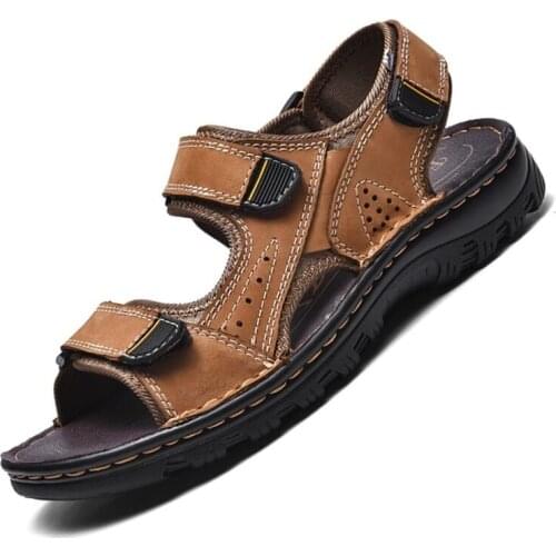 AIHUXIE Men's Leather Sandals