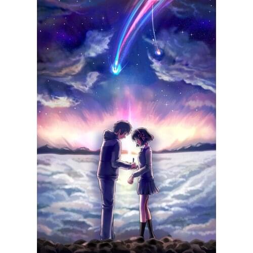 5D diy Diamond Painting full square cartoon Japan Anime your name Diamond Embroidery Cross Stitch Diamond Mosaic decoration DF31