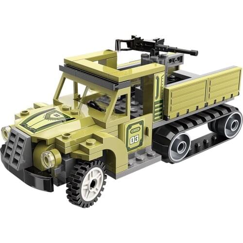 2021 World War 2 WW2 Army Military Soldier City Police SWAT Armored Vehicle Fighter Transport Truck Building Blocks Bricks Toys