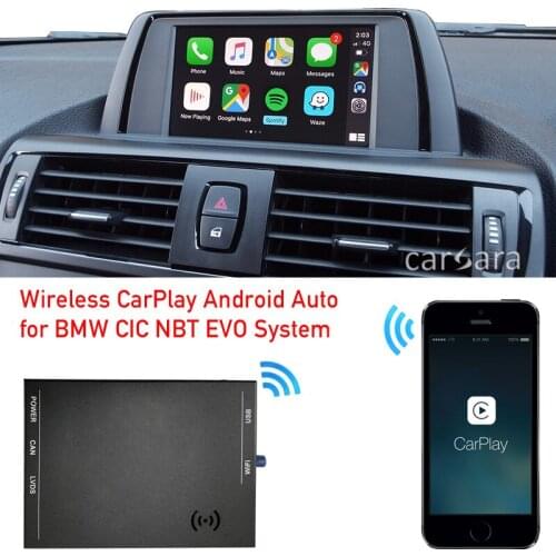Car radio screen add-on wireless carplay interface box for 1 series F20 F21 2 series F22 F45 headunit multimedia android auto