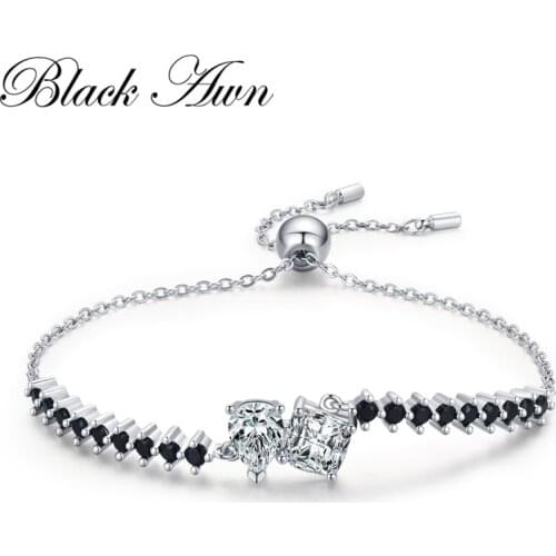 Black Awn Bracelets With Pendants