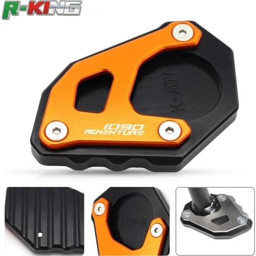 For 1290 1090 1190 Adv Motorcycle CNC Plate Pad kickstand Extension Side Stand Enlarge For 1050 1090 1190 1290 Adventure