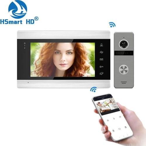 Tuya Smart App WiFi 7 Inch Video Door Phone Intercom for Multi-Apartments Security with Remote Control, Motion Detection