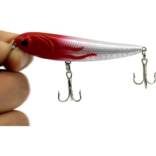 Hot Sale 1pcs Top Water Pesca Pencil Fishing Lure 7cm 5.7g Hard Plastic Crap Baits Iscas Artificiais Swimbait Fishing Wobblers