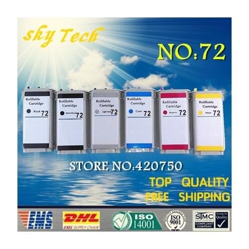 6PK Empty Refillable Cartridges suit for HP72 ,HP-72 suit for hp Designjet T610 T620 T770 T790 T1100 T1120 T1200 T1300 T2300 etc