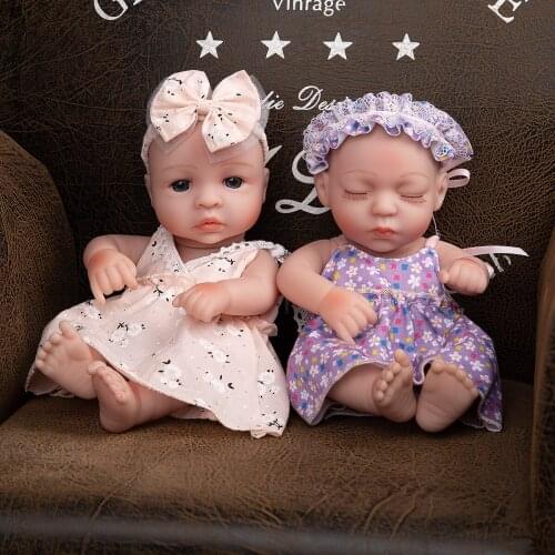 KEIUMI Reborn Baby Dolls Full Body Silicone Twins 12Inch 30 cm Lovely Picturesque Reborn live Doll Well Pacakaged Dress Up Toy