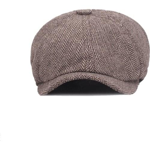 Unisex Autumn Winter Newsboy Caps Men And Women Warm Tweed Octagonal chapeau Hat For Male Detective Hats Retro Flat Caps
