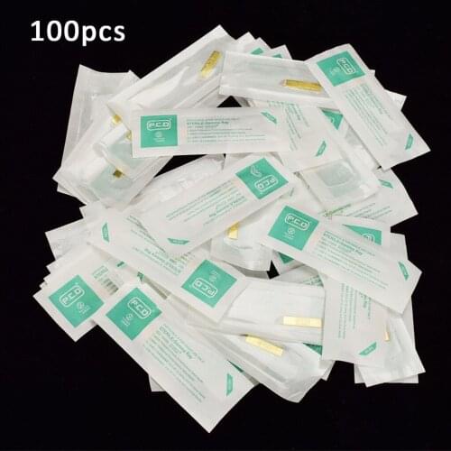 MagiDeal 100x Microblading Blades Disposable Eyebrow Needles Tattoo Supplies